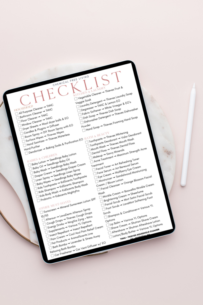 chemical free home checklist